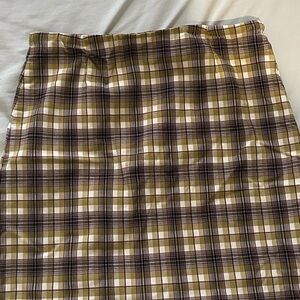 Plaid Checkered Skirt in Yellow and Black